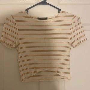 cute stripe yellow crop top